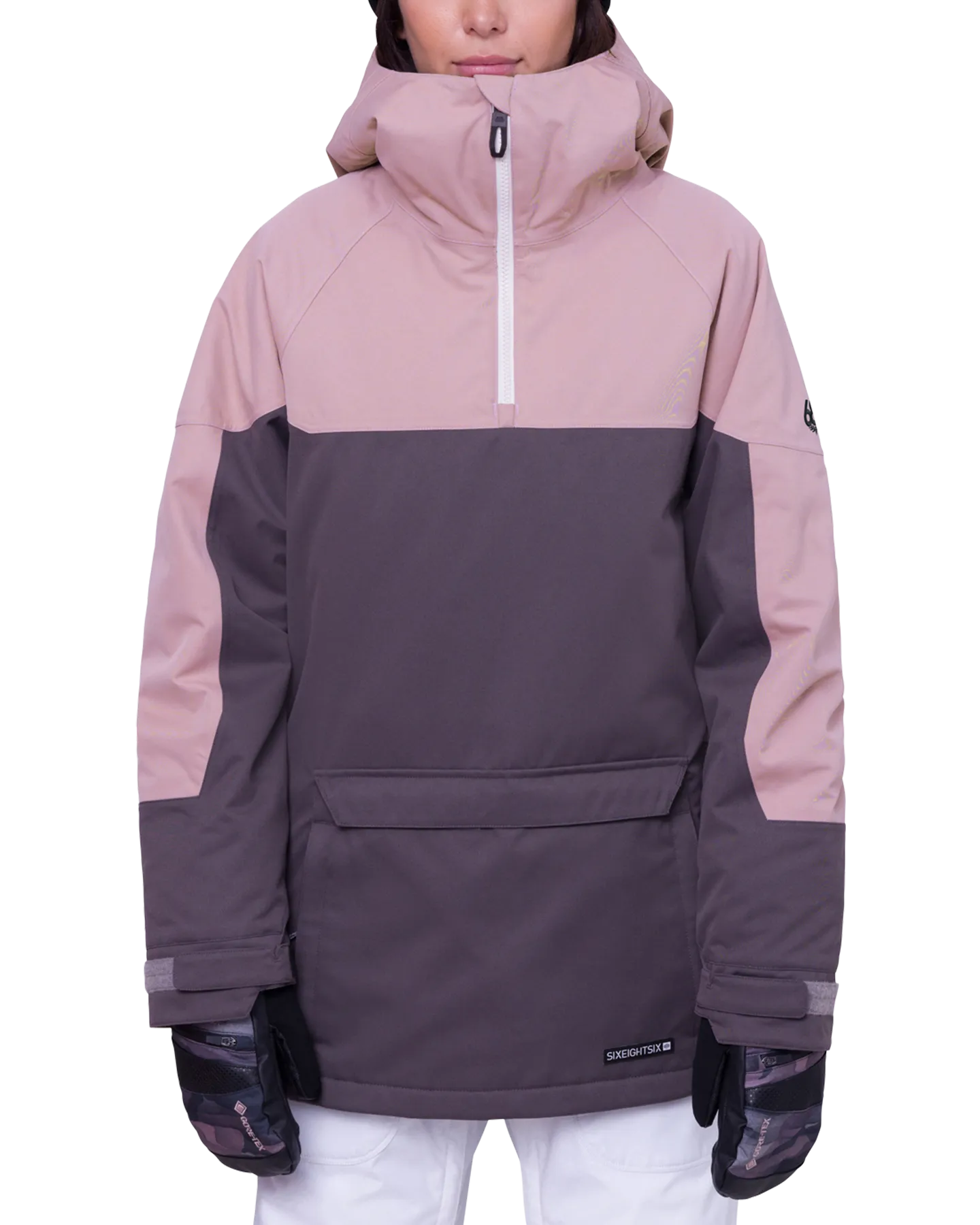 686 Women's Upton Anorak - Charcoal Colorblock