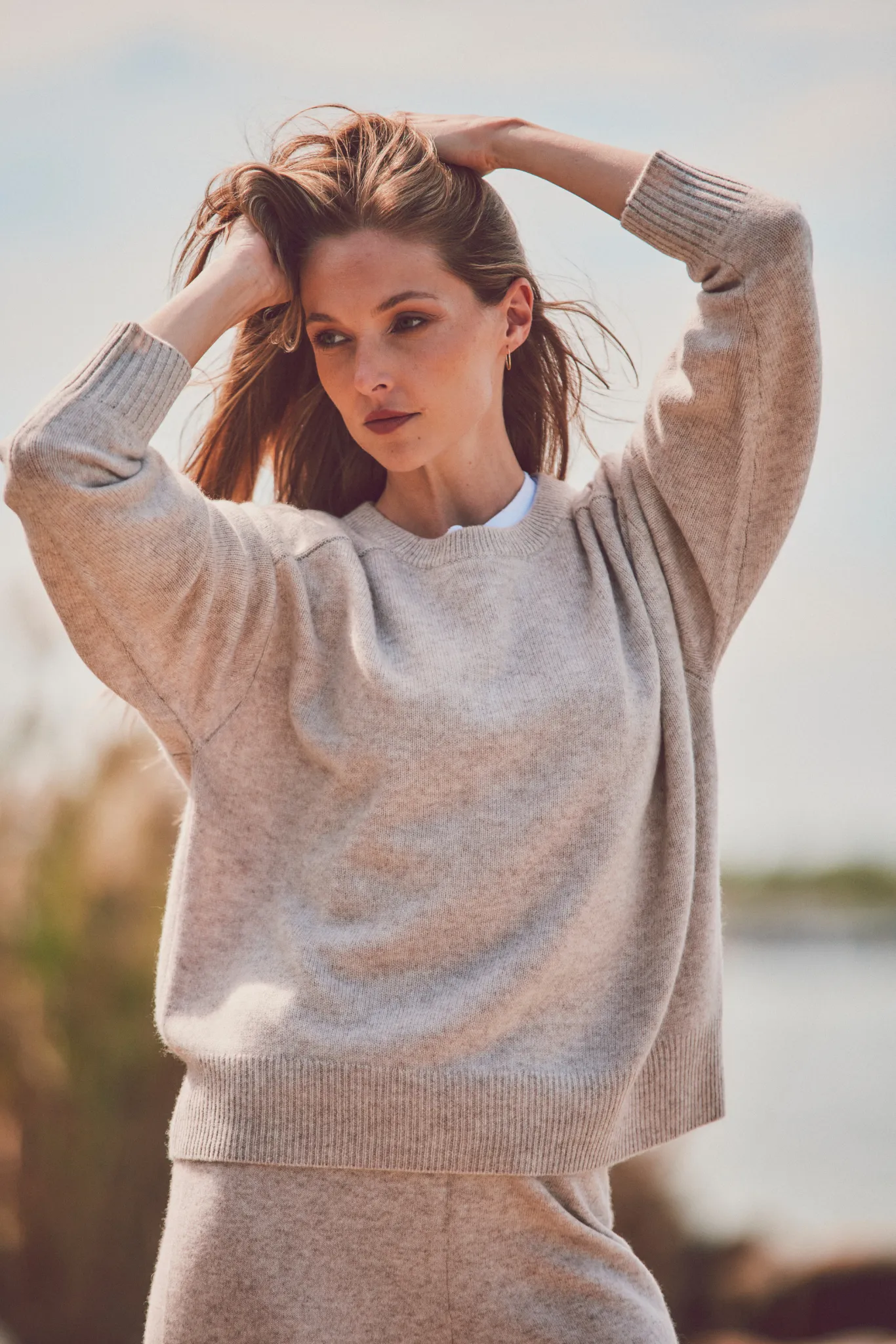 Alicia Cashmere Long Boxy Crew