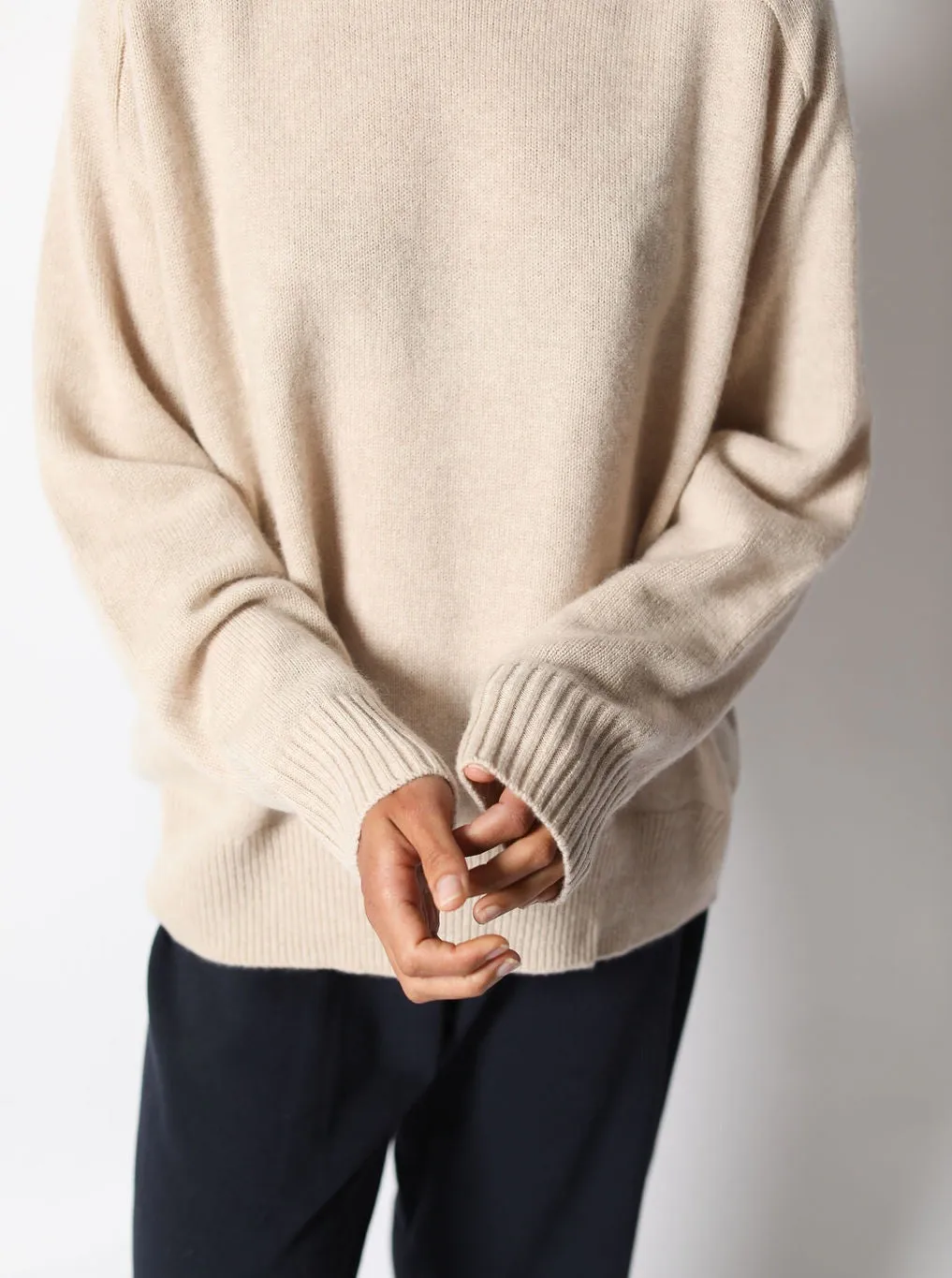 Alicia Cashmere Long Boxy Crew