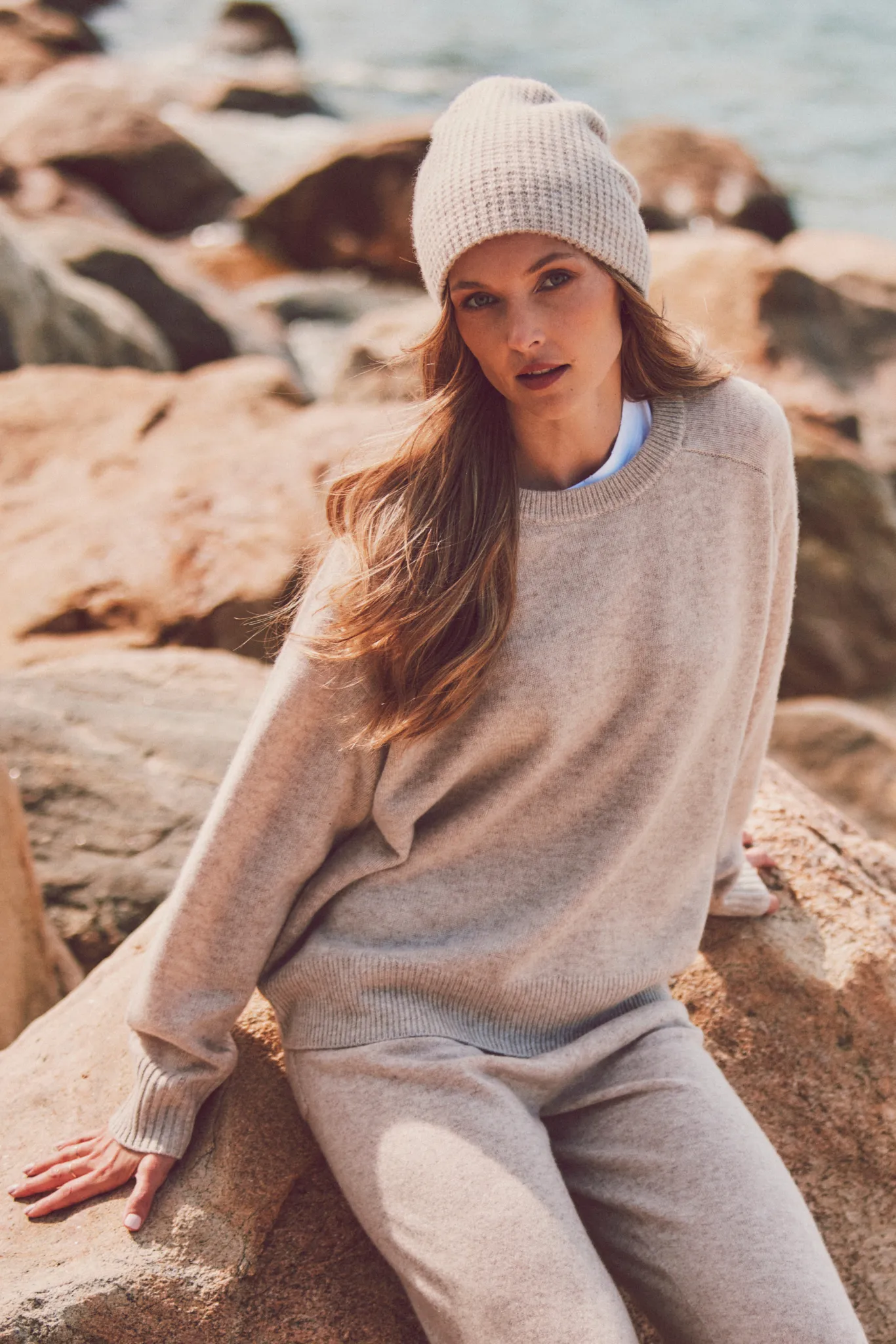 Alicia Cashmere Long Boxy Crew