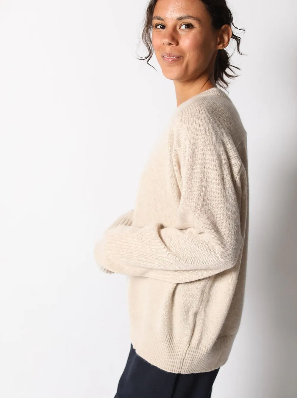 Alicia Cashmere Long Boxy Crew