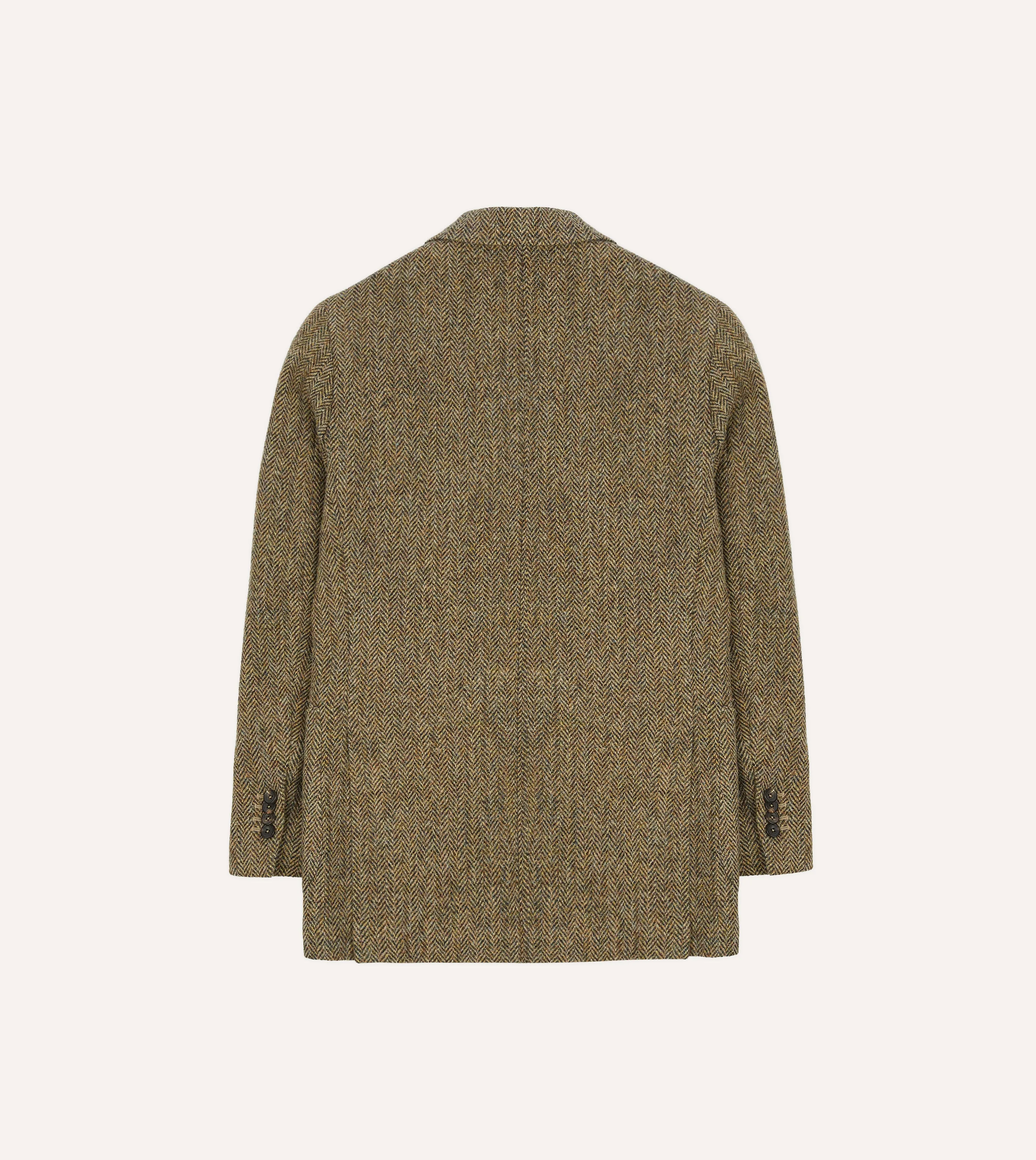 Brown Herringbone Harris Tweed Blazer