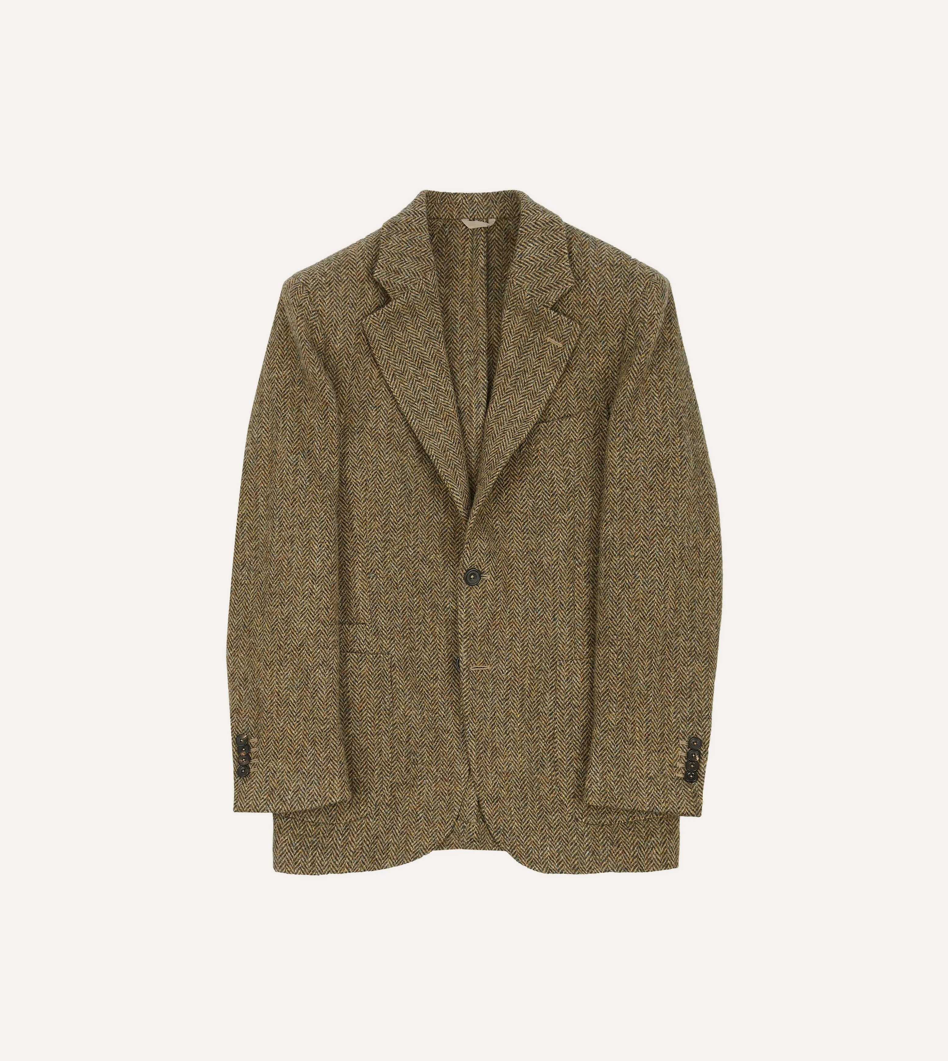 Brown Herringbone Harris Tweed Blazer