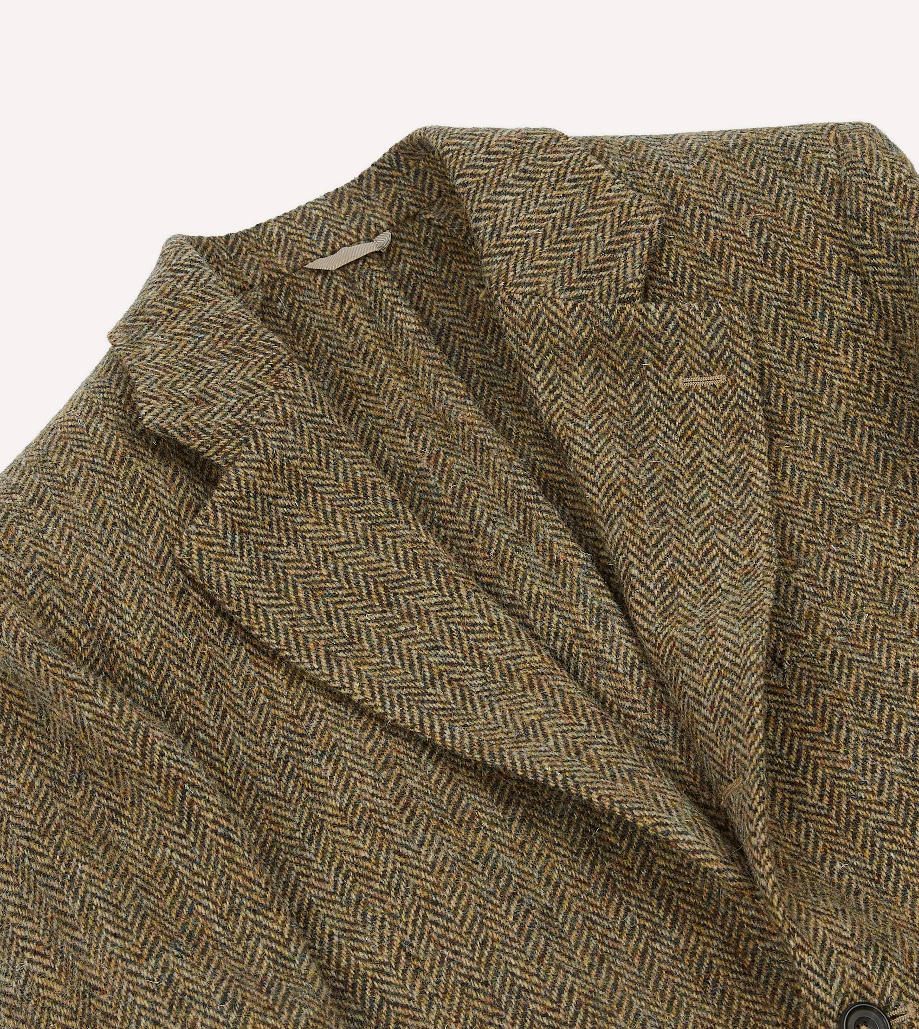 Brown Herringbone Harris Tweed Blazer