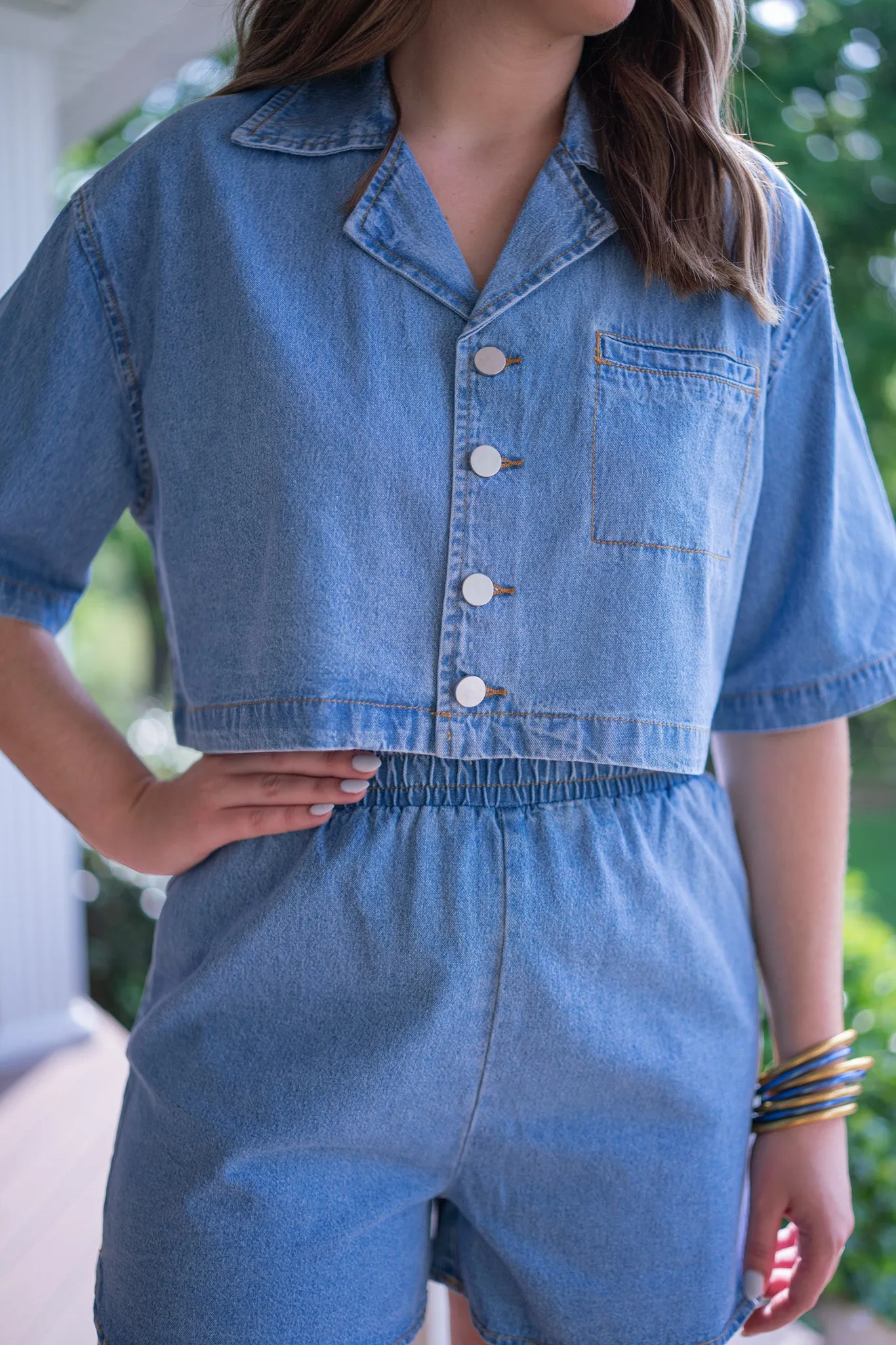 Effortless Chic Chambray Denim Set