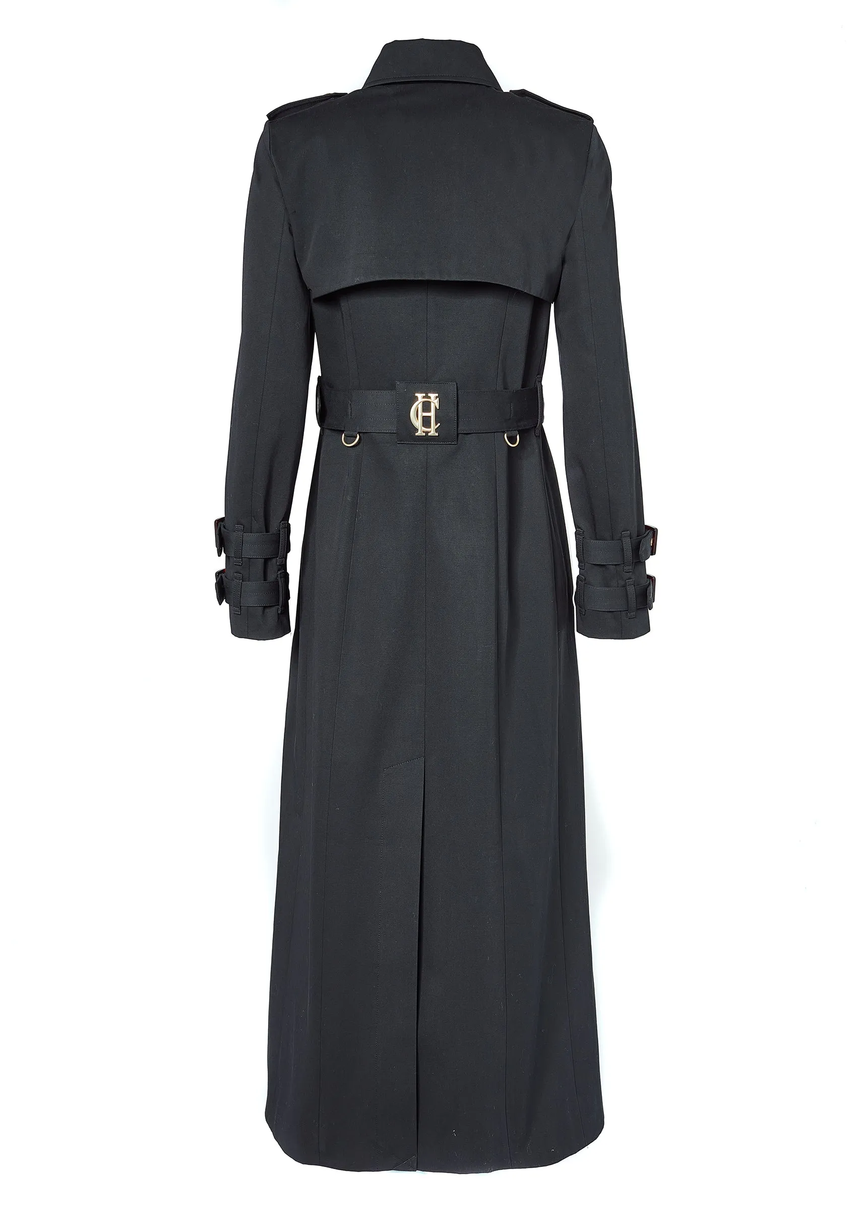 Gatcombe Full Length Trench Coat (Black)