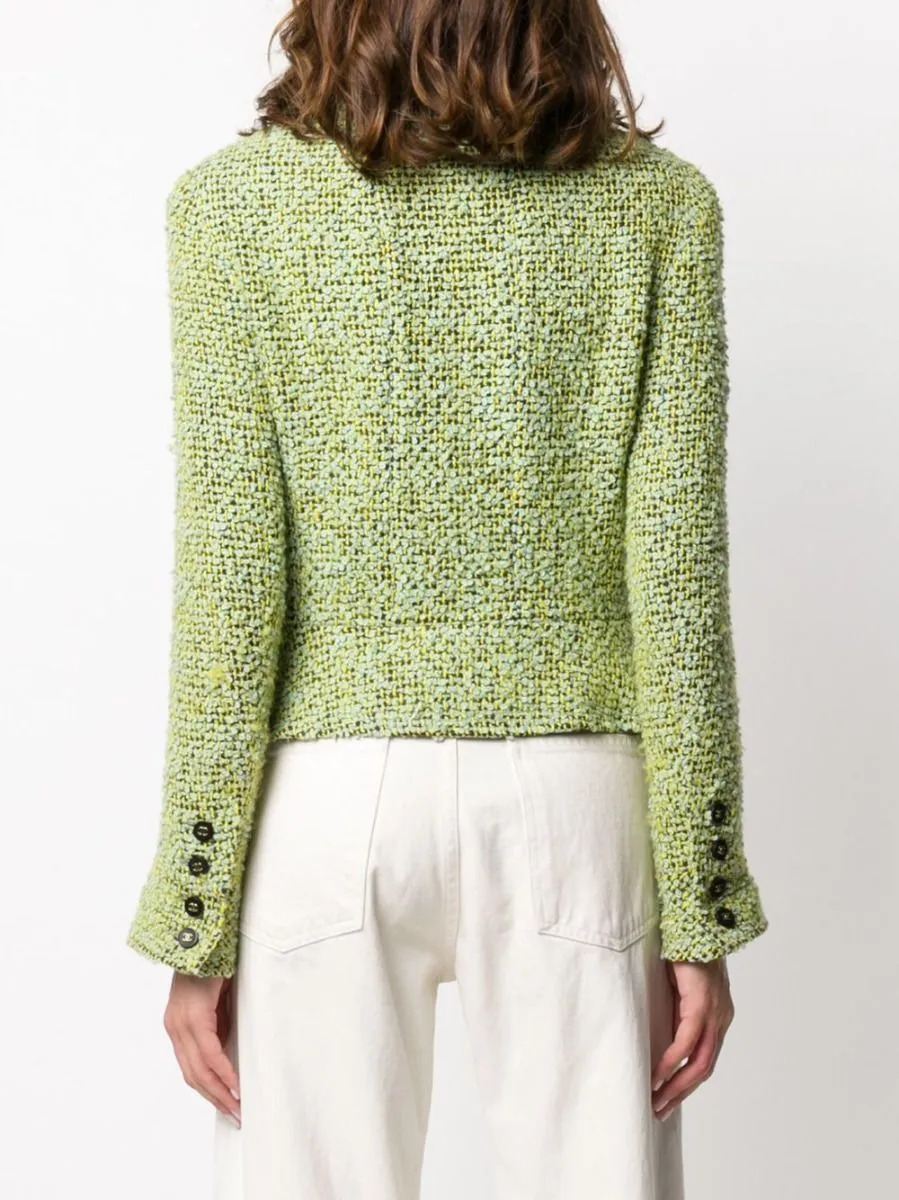 Green Bouclé Tweed Jacket