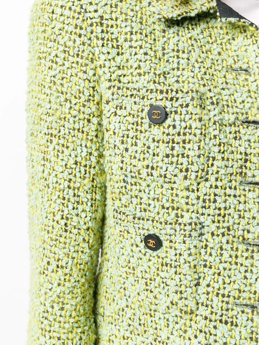 Green Bouclé Tweed Jacket