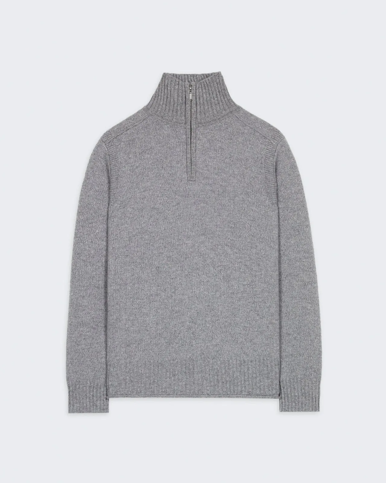 Half Zip Turtleneck - Heather Grey