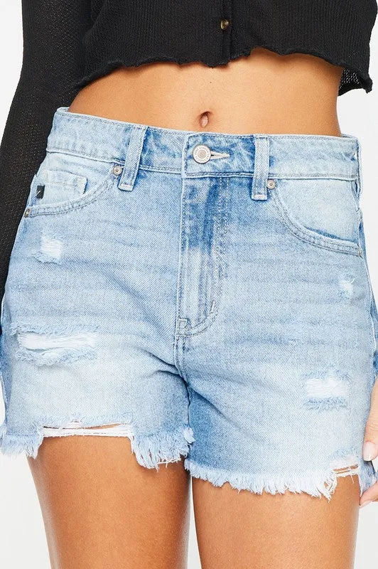 High Rise Denim Shorts