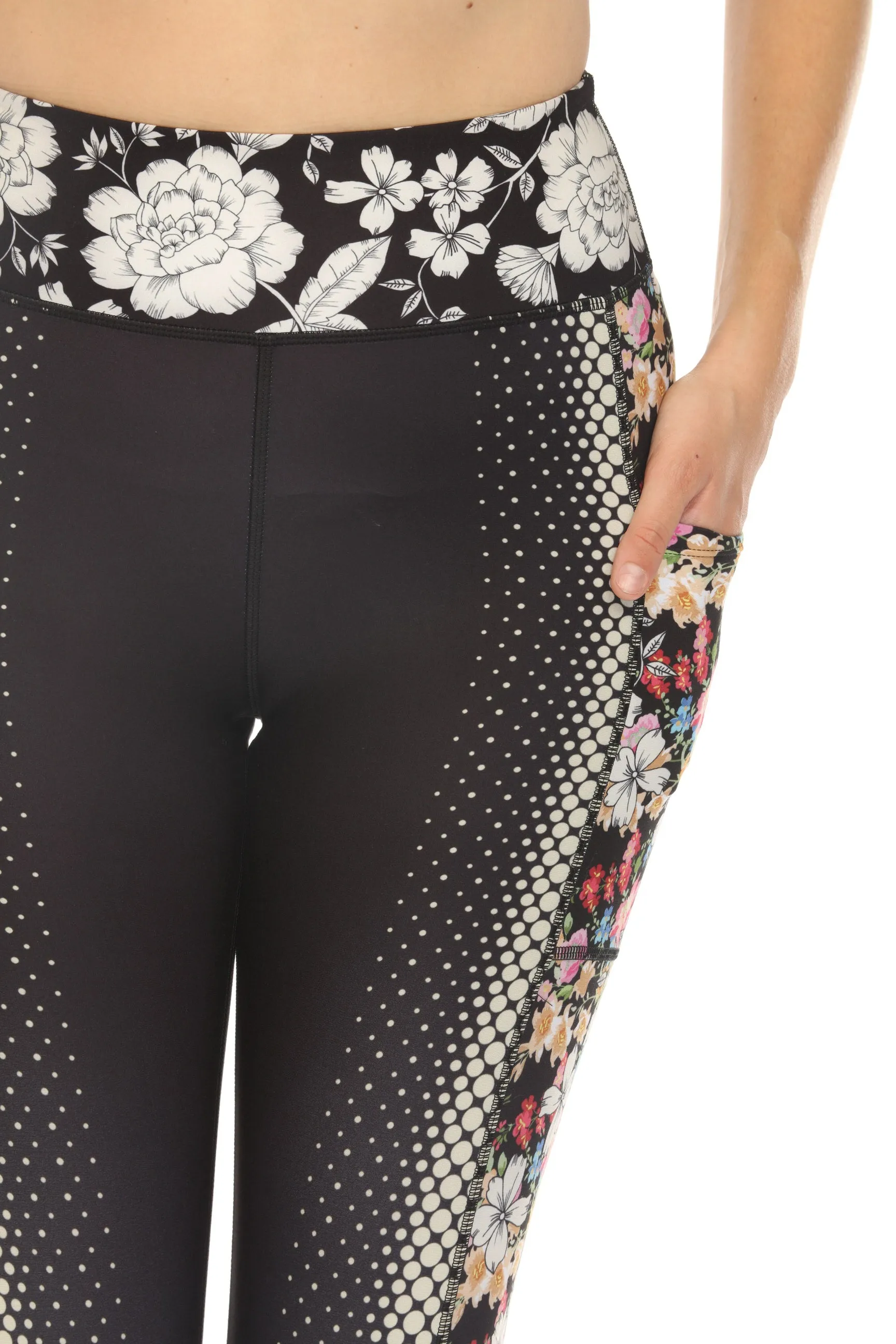 Johnny Was Bee Active Floral Legging with Pockets A5023