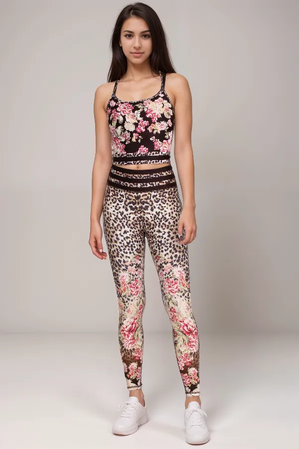 Johnny Was Bee Active Vintage Rose Legging A2322BO Boho Chic