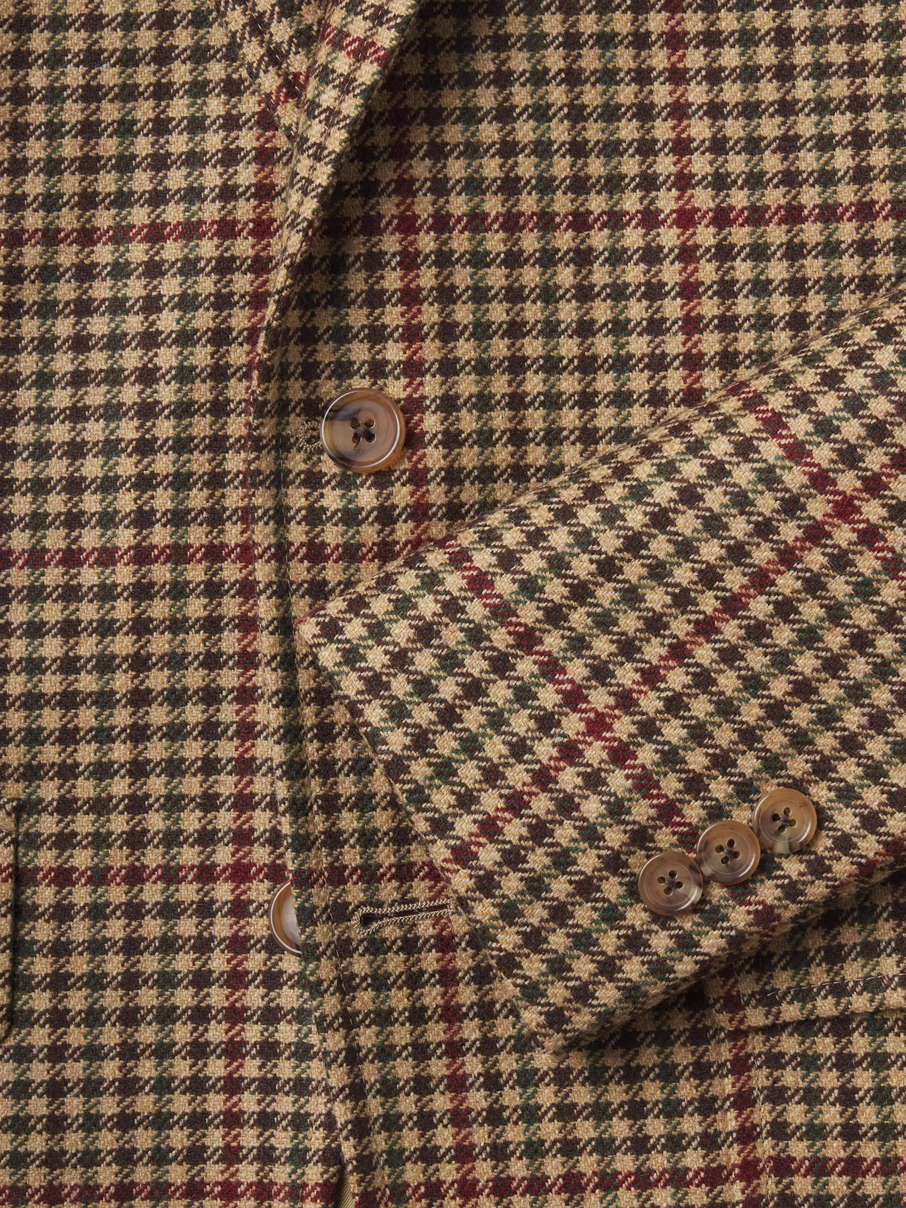 J.PRESS X BUCK MASON TWEED SPORT COAT - BROWN/OLIVE CHECK