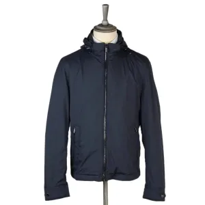 Moorer Navy 'Duccio' Lightweight Water Repellent Coat