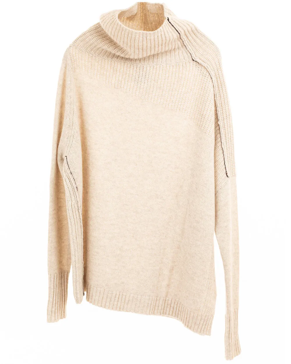 Oatmeal Mockneck Pullover