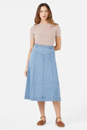 Olinda Denim Midi Skirt