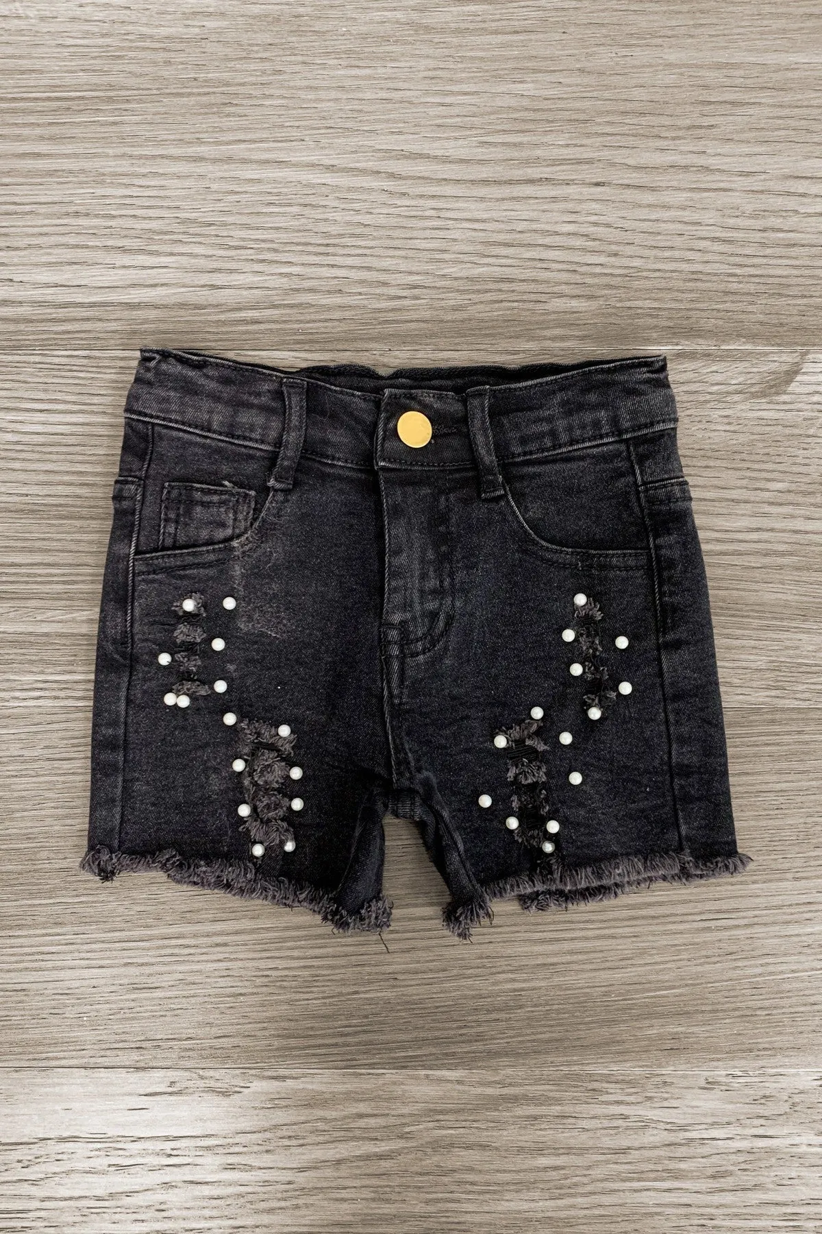 "Leave A Little Sparkle..." Pearl Denim Short Set