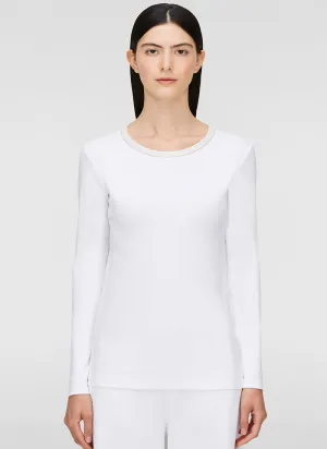 Ribbed Jersey Long-Sleeve T-Shirt