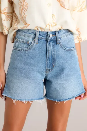 Said In Stride Medium Wash Denim Shorts (RESTOCK ETA FEBRUARY)