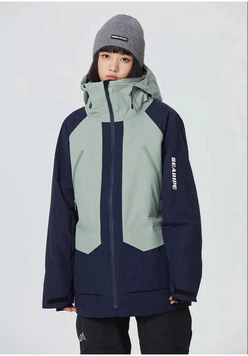 Unisex Retro Ski Jackets Winter Snow Coat