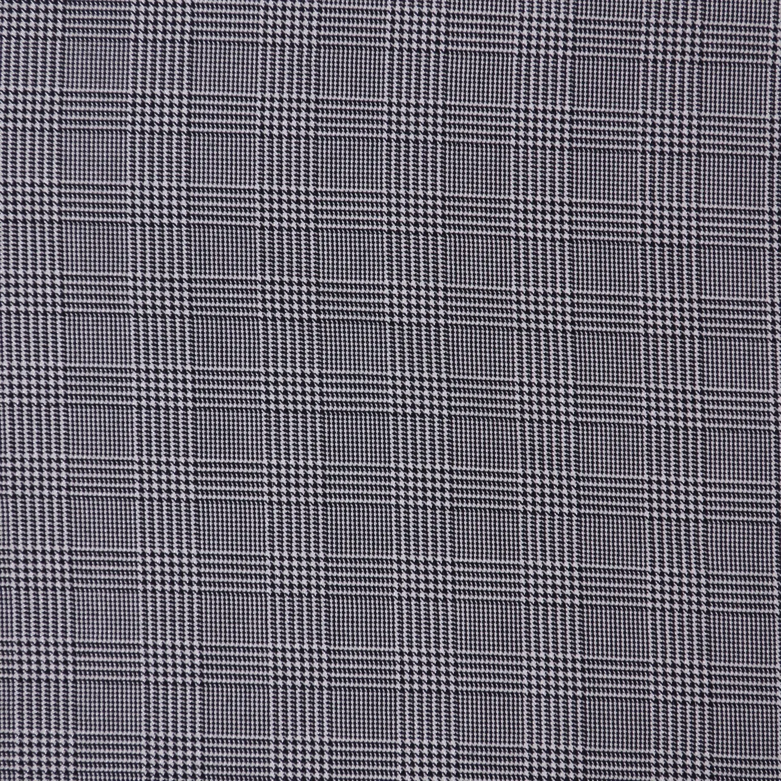 White and Black Houndstooth Tweed Bouclé Fabric